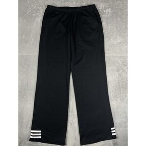 adidas Classic Y2K Offset Stripe Track Pants Women's M Black w/White Stripes VTG